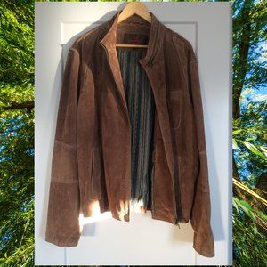 Danier suede brown mens jacket size XL